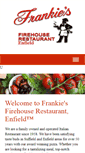 Mobile Screenshot of frankiesfirehouserestaurant.com